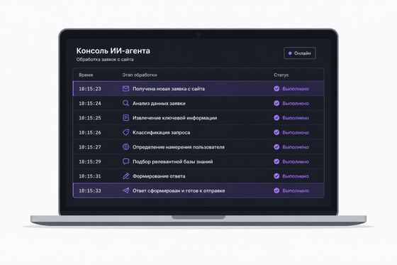 Консоль обработки заявок ИИ-агентом