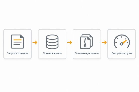 Схема работы модуля кэширования