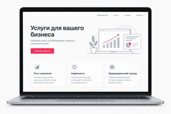 Главная страница лендинга услуг