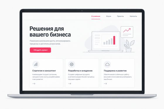 Главная страница корпоративного сайта
