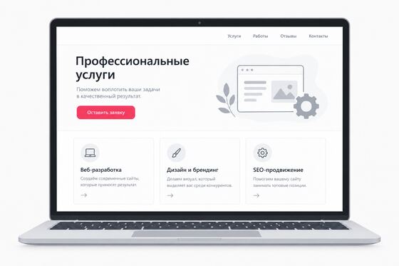 Главная страница сайта услуг