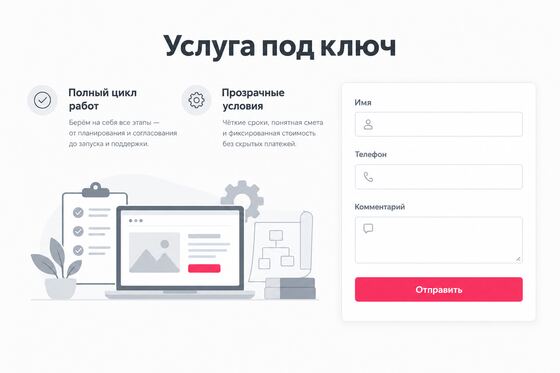 Внутренняя страница сайта услуг