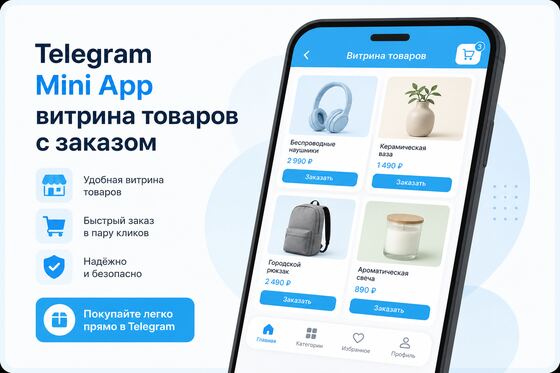 Обложка мини-приложения витрины товаров